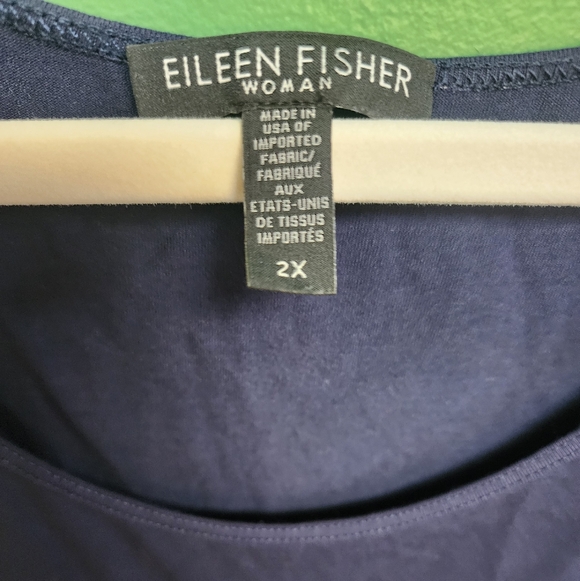 Eileen Fisher Navy Sleeveless Midi Dress Size 2X - Picture 4 of 4